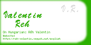valentin reh business card